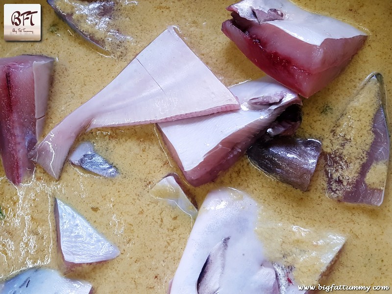 Preparation of Pomfret in a Creamy Coconut Sauce