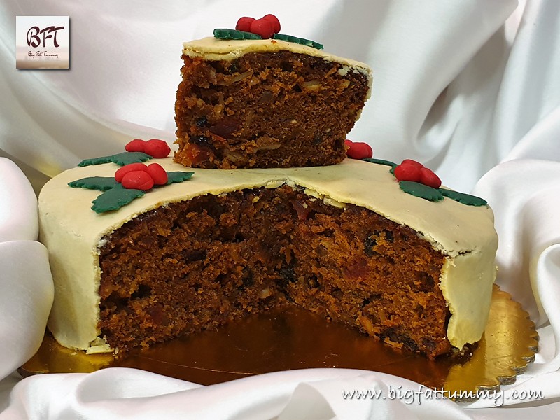Eggless Christmas Plum cake - NO Rum & Soak Recipe - Hameesha