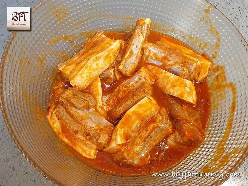 Preparation on Pan Fried Pork Spare Ribs