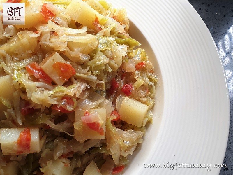 Cabbage & Potato Bhaji - Goan Soup Style