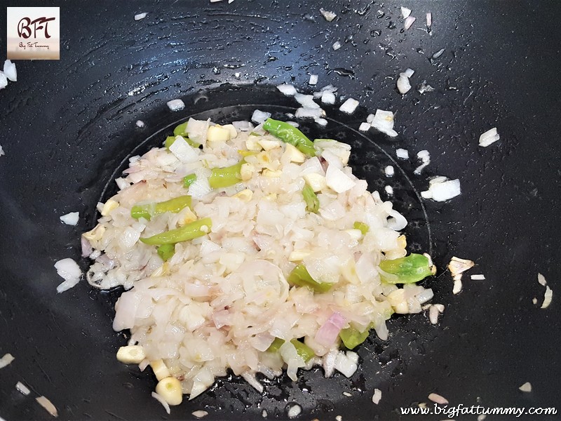 Preparation of Palak Moong Bhaji