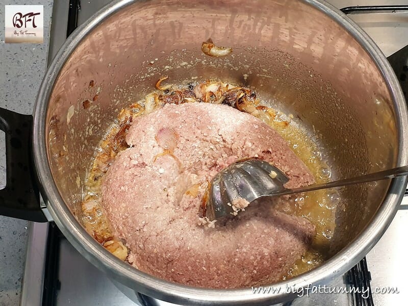 Preparation of Bhuna Beef Kheema