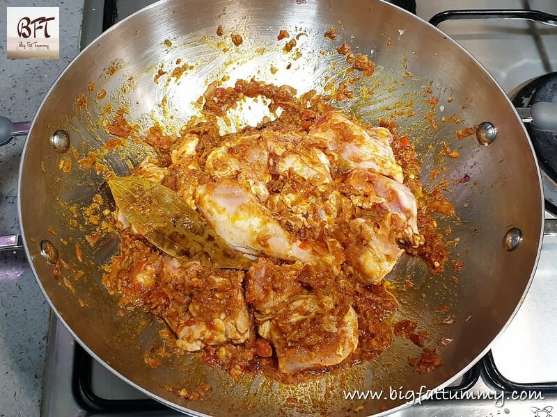 Making of Palak Chicken