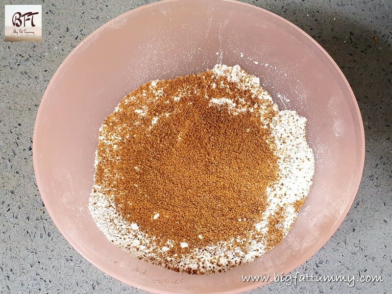 Making of Oat Jaggery Honey Almond Cake